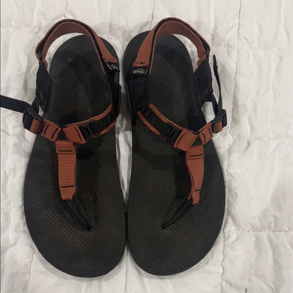 Black and Clay Bedrock Sandals